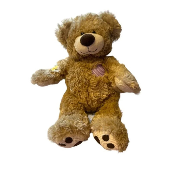 BUILD A BEAR Champ Patchwork Bear Plush Patches Stuffed Animal - Picture 1 of 6